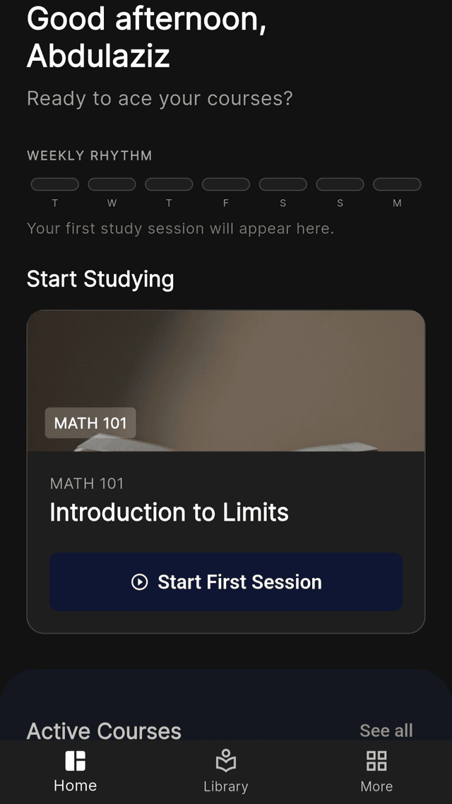 Ace-Acad study session screen showing MATH 101: Introduction to Limits